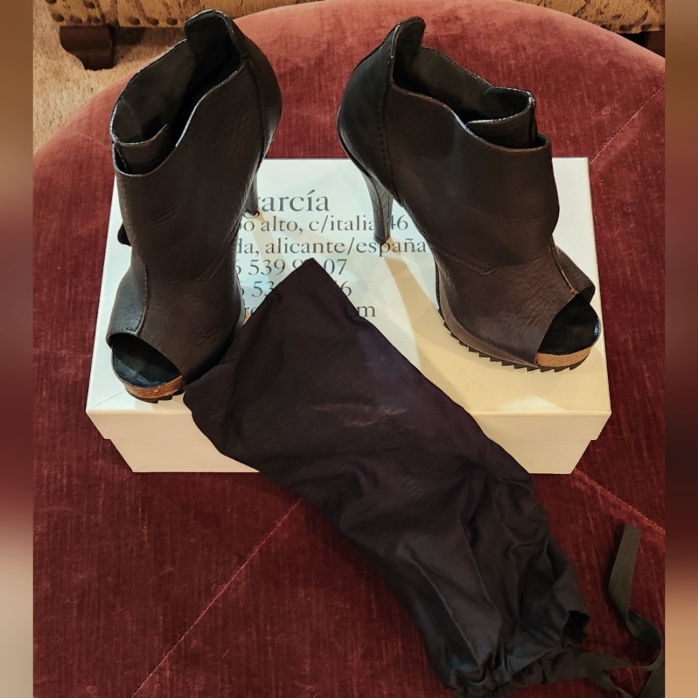 Pedro Garcia Chenoa Black Monk Strap Booties